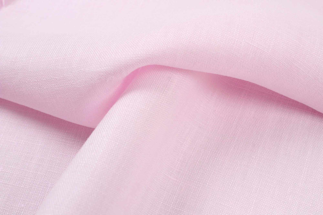 European Flax Washed Luxury Linen - Pink (Remnant)-Remnant-FabricSight