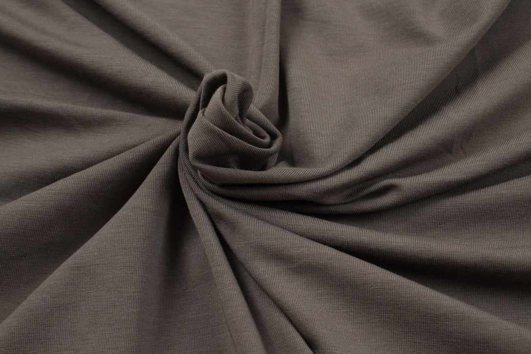 Extra Fine Super Stretch Cotton Jersey - Solid Grey-Fabric-FabricSight