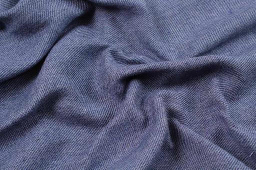 Extra Soft Cotton Double Face Twill - Blue/Grey-Fabric-FabricSight