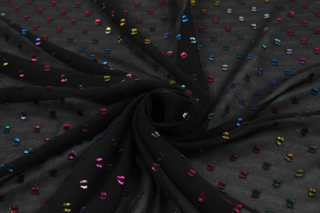 Fancy Gauze Fabric - Multicolor Dots-Fabric-FabricSight