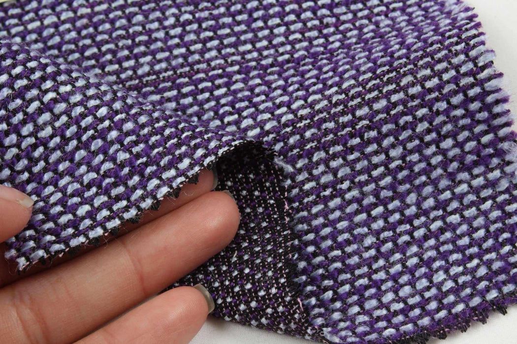 Fancy Multicolor Tweed Stripes - Viscose Blend - 11 Colors Available-Fabric-FabricSight