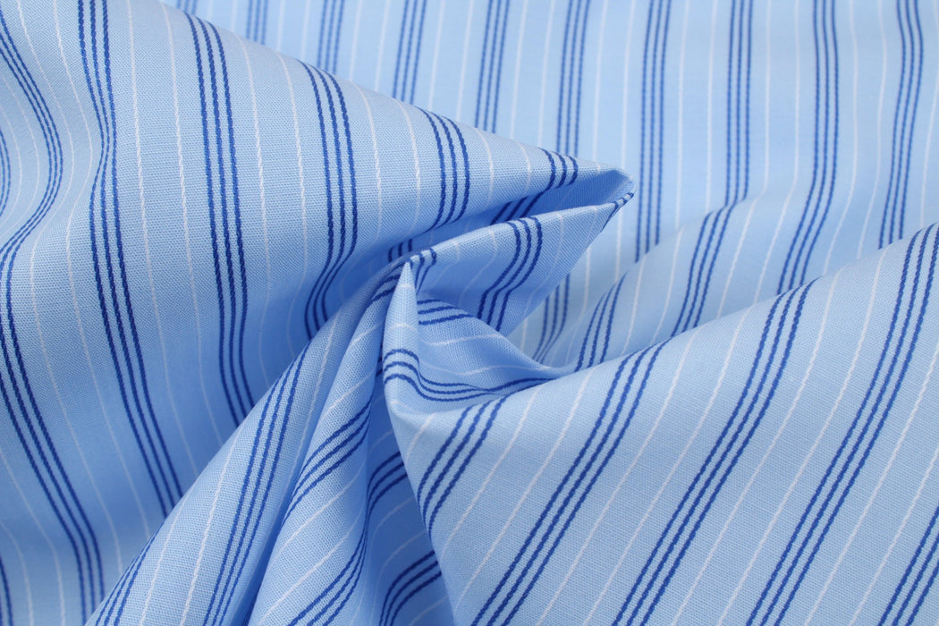 Fancy Organic Cotton Stripes Poplin - 6 Variants Available-Fabric-FabricSight