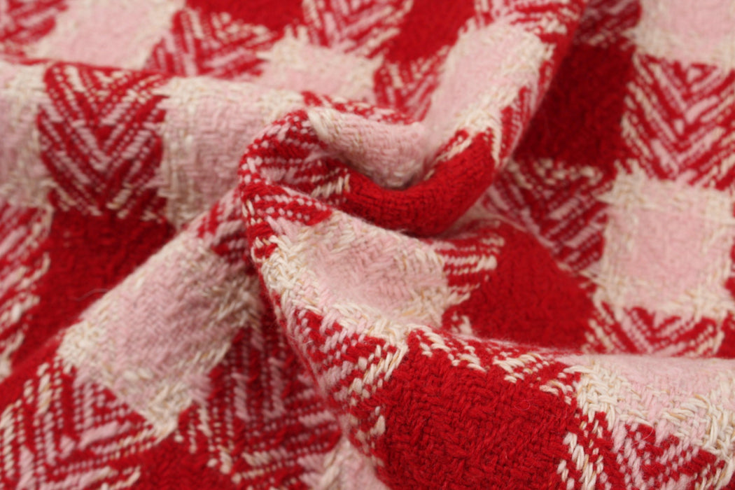 Fancy Recycled Wool Tweed - Checks-Fabric-FabricSight