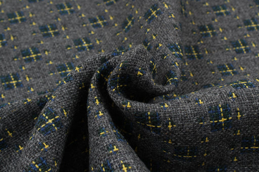 Geometric Double Face Recycled Wool for Coats - Dots-Fabric-FabricSight