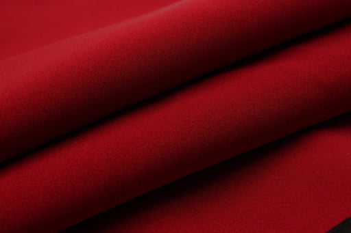 Heavyweight Cady Fabric with Interlining - Red-Fabric-FabricSight