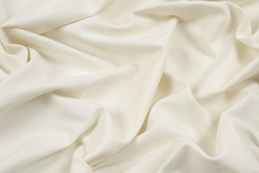 Knitted Cotton Twill - Off White-Fabric-FabricSight