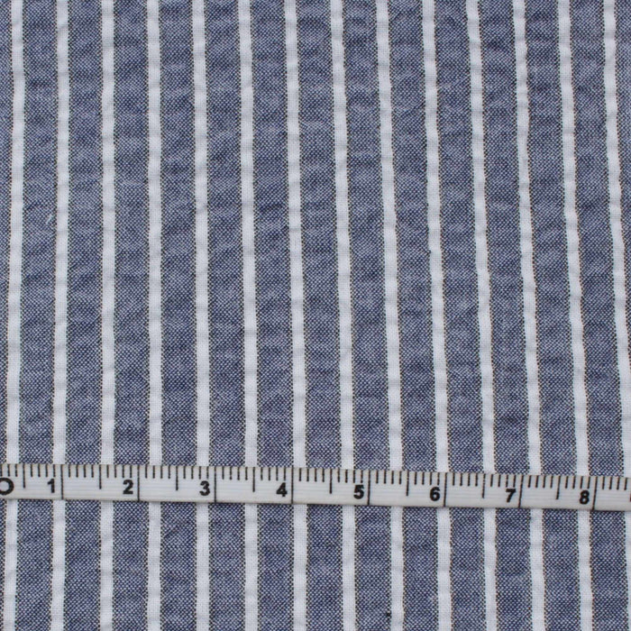 Light Cotton Seersucker - Stripes - 4 Variants Available-Fabric-FabricSight