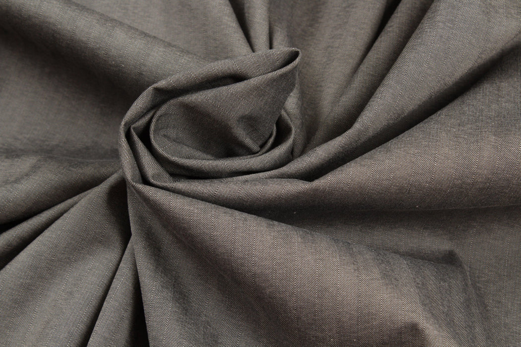 Light Cotton Stretch Gabardine - Herringbone-Surplus-FabricSight