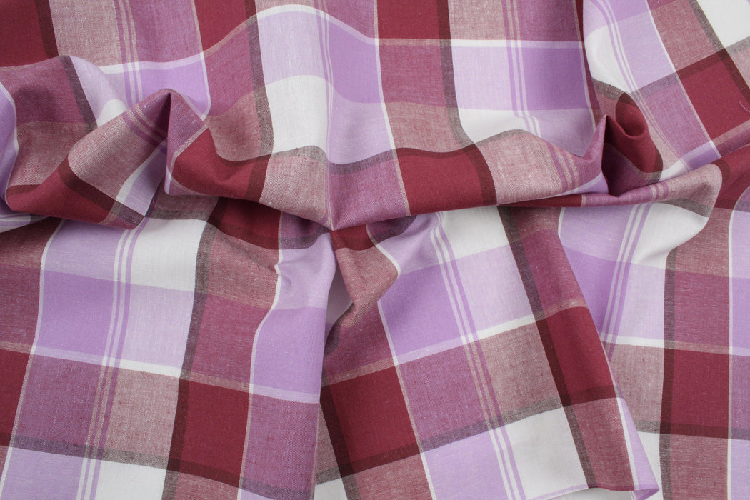 Linen Cotton Shirting - Checks - 4 designs available-Fabric-FabricSight