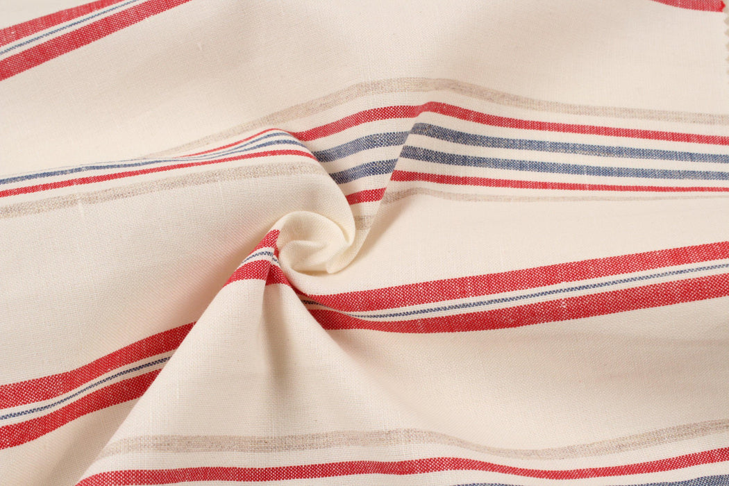 Linen Cotton Shirting - Stripes-Fabric-FabricSight