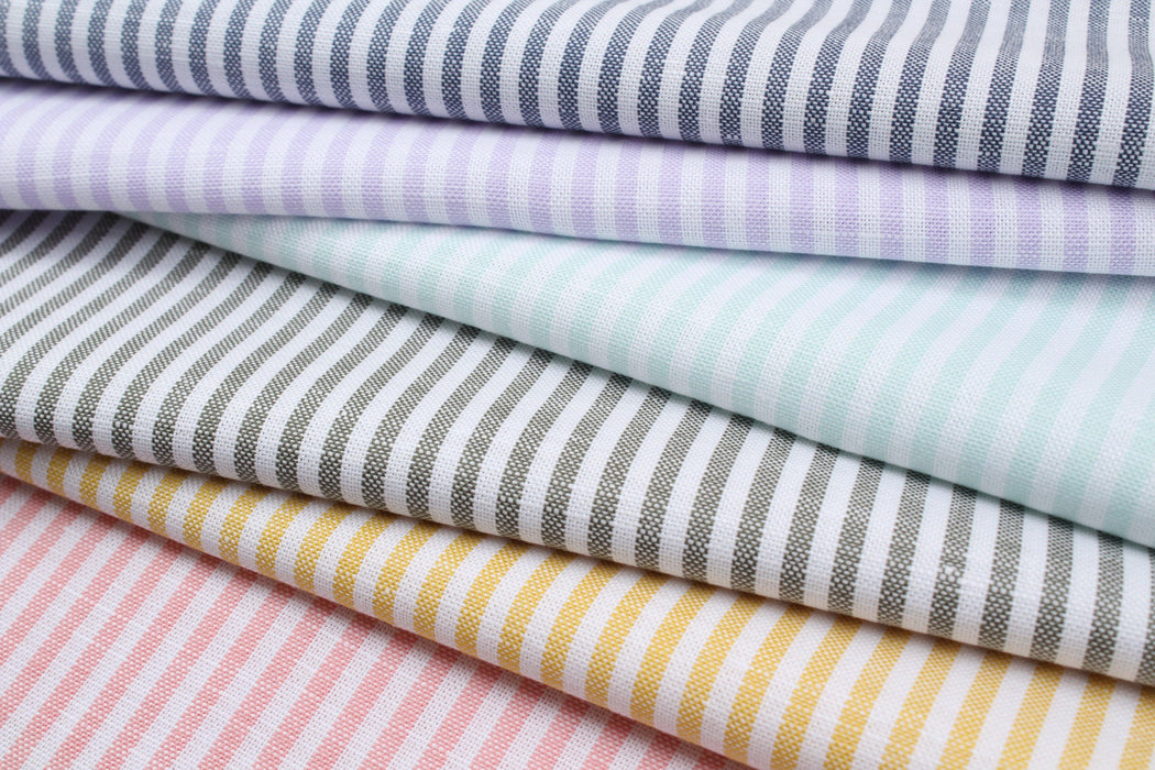 Linen Cotton Stripes - 6 colors-Fabric-FabricSight