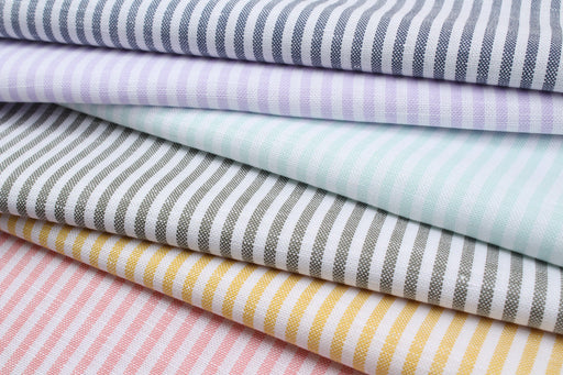Linen Cotton Stripes - 6 colors-Fabric-FabricSight