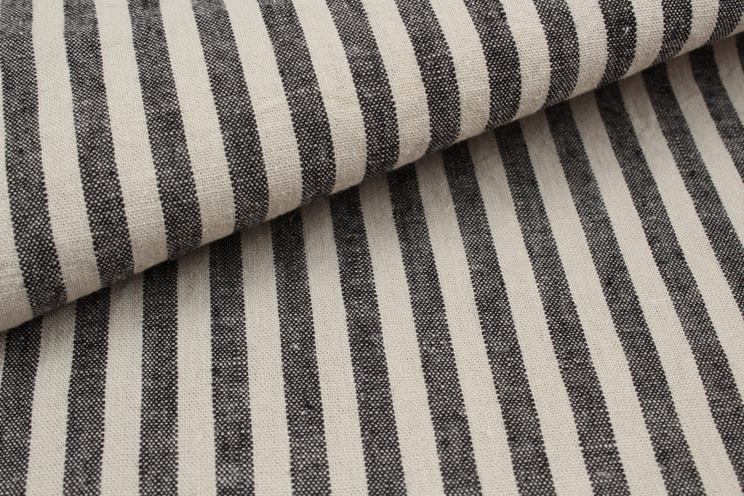 Linen Cotton for Bottoms - Stripes-Fabric-FabricSight