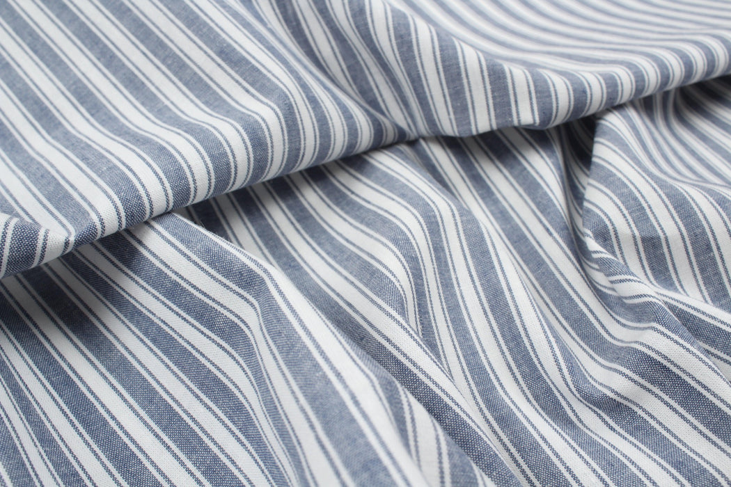 Linen Cotton for Shirts - Stripes-Fabric-FabricSight