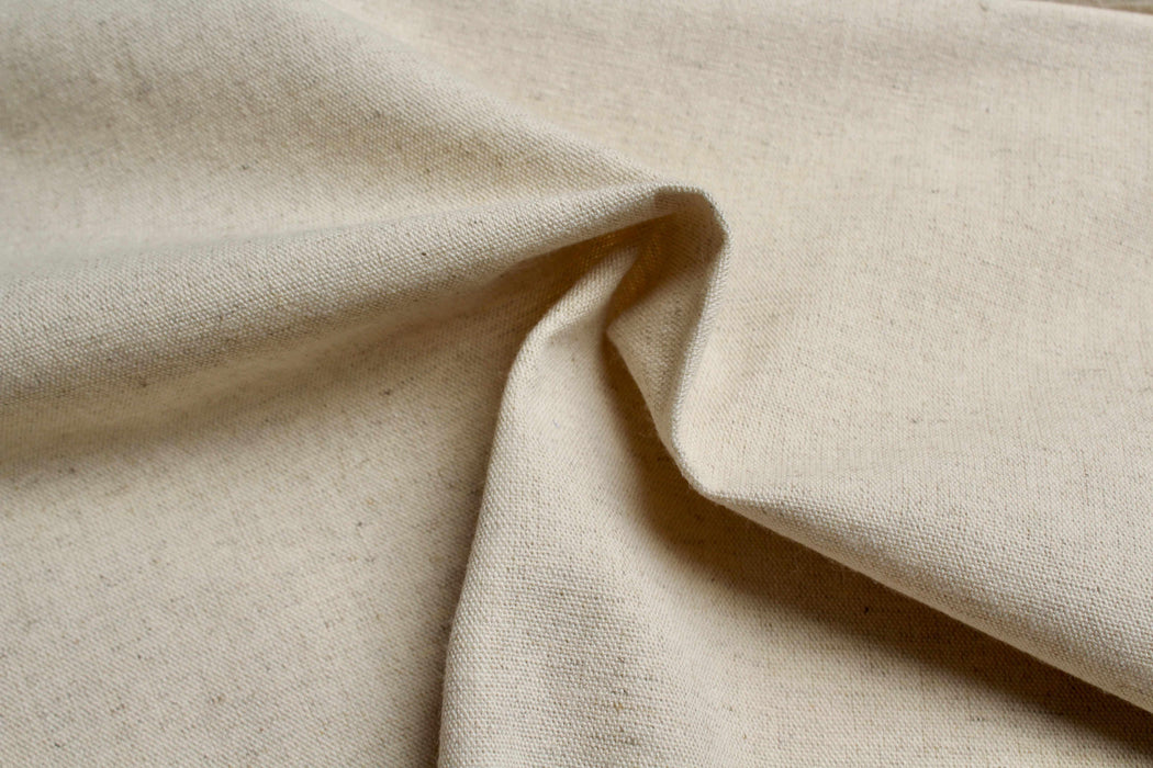 Linen & Recycled Cotton Canvas - Natural-Fabric-FabricSight
