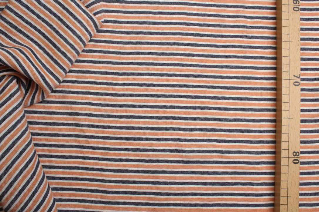Linen-Viscose-Cotton Stripe – Multicolor – Spanish Deadstock-Fabric-FabricSight