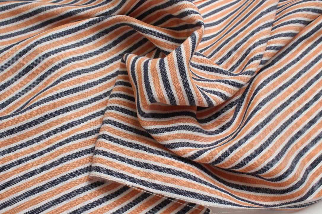 Linen-Viscose-Cotton Stripe – Multicolor – Spanish Deadstock-Fabric-FabricSight