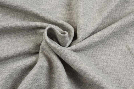 Loopback American Fleece – Grey Melange & Warm Beige Backing-Fabric-FabricSight