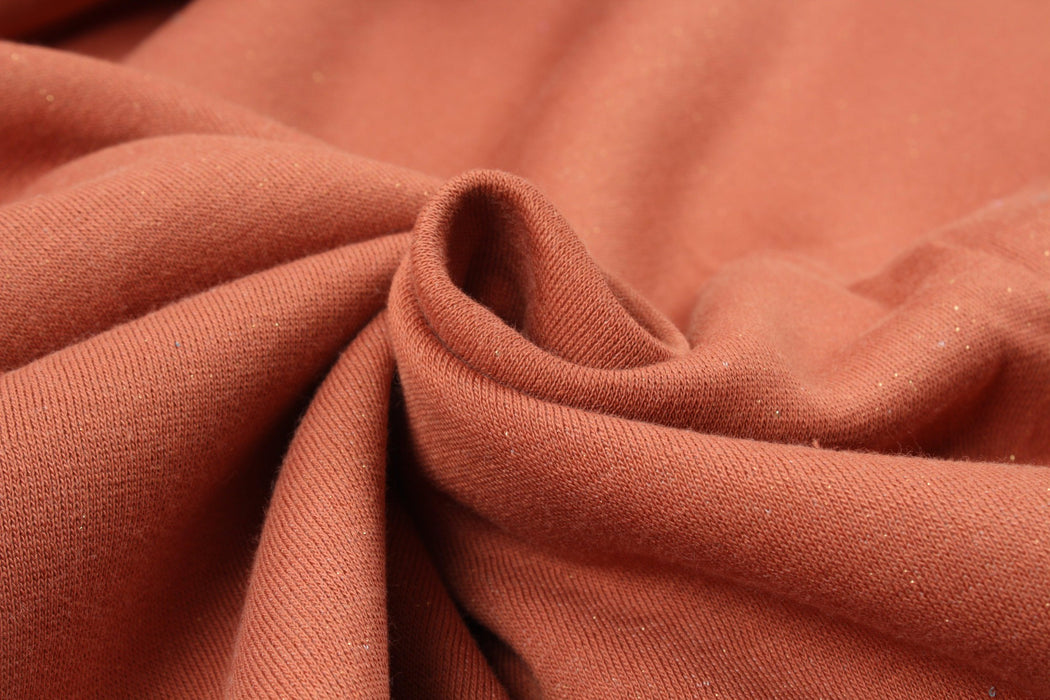 Lurex Brushed Fleece - Cotton Blend Stretch - 8 Colors Available-Roll-FabricSight