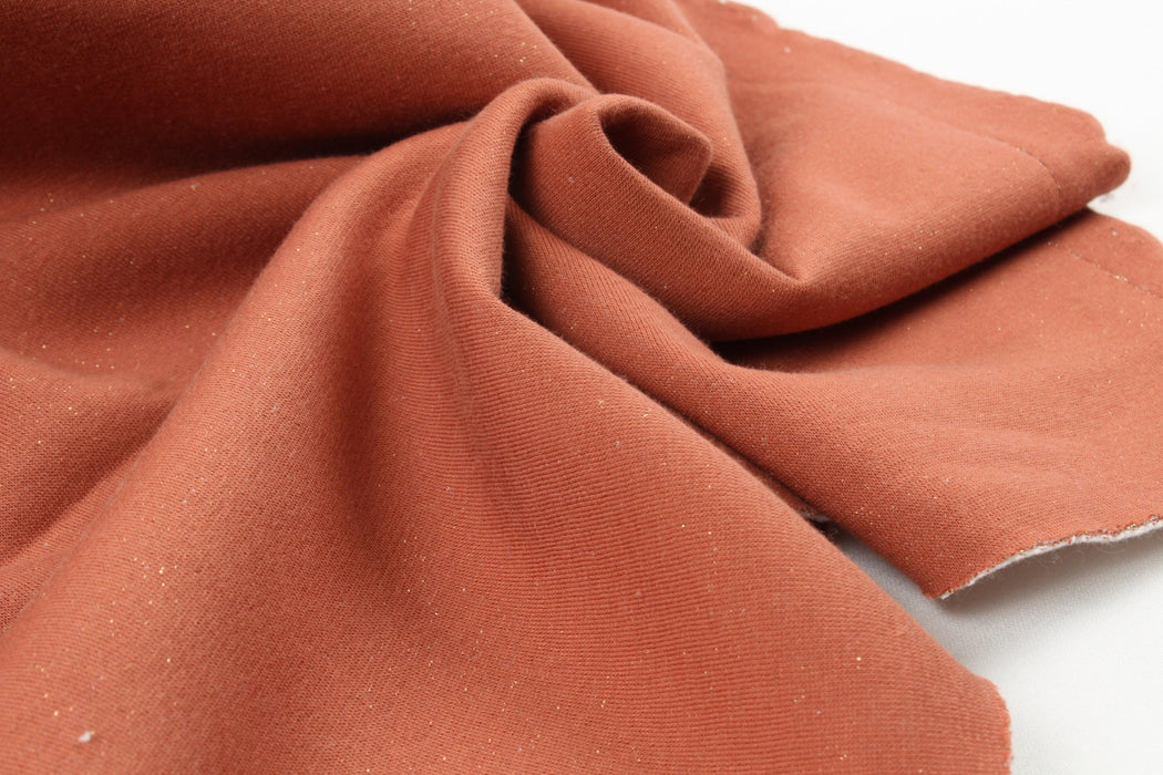Lurex Brushed Fleece - Cotton Blend Stretch - 8 Colors Available-Roll-FabricSight