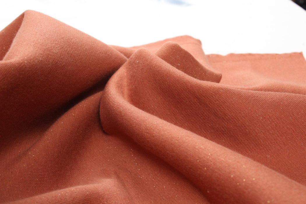 Lurex Brushed Fleece - Cotton Blend Stretch - 8 Colors Available-Roll-FabricSight