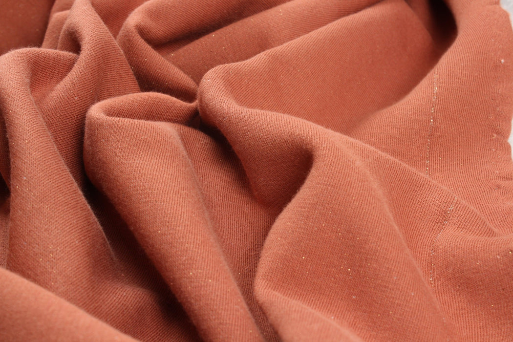 Lurex Brushed Fleece - Cotton Blend Stretch - 8 Colors Available-Roll-FabricSight
