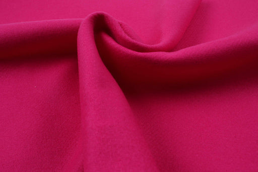 Luxury Brushed Wool Blend for Outwear - Fuchsia-Fabric-FabricSight