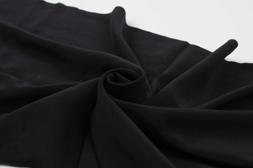 Luxury Silk Georgette - Black-Fabric-FabricSight