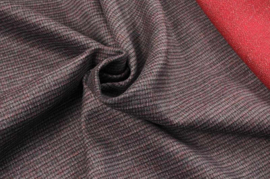 Micro Pattern Brushed Fabric for Coats - Double Face-Fabric-FabricSight