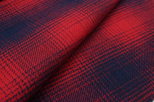 Mid-Weight Cotton Flannel Checks for Over-Shirts and Bottoms-Fabric-FabricSight