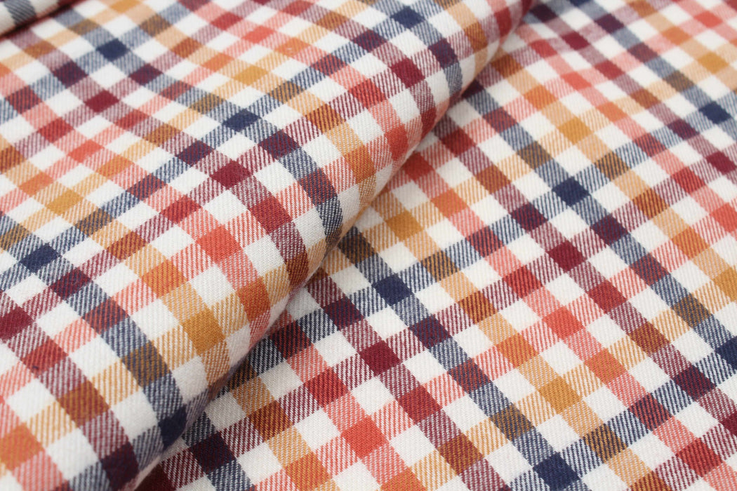 Muticolor Checks Cotton Flannel - 4 Variants Available-Fabric-FabricSight