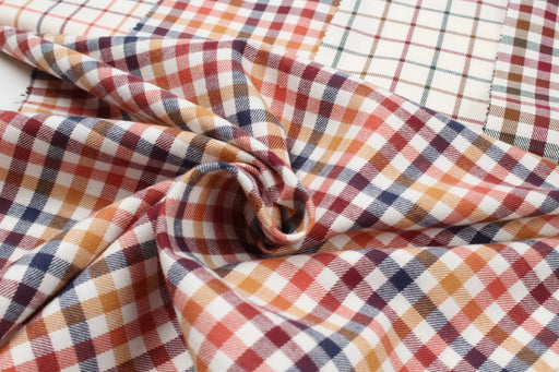 Muticolor Checks Cotton Flannel - 4 Variants Available-Fabric-FabricSight