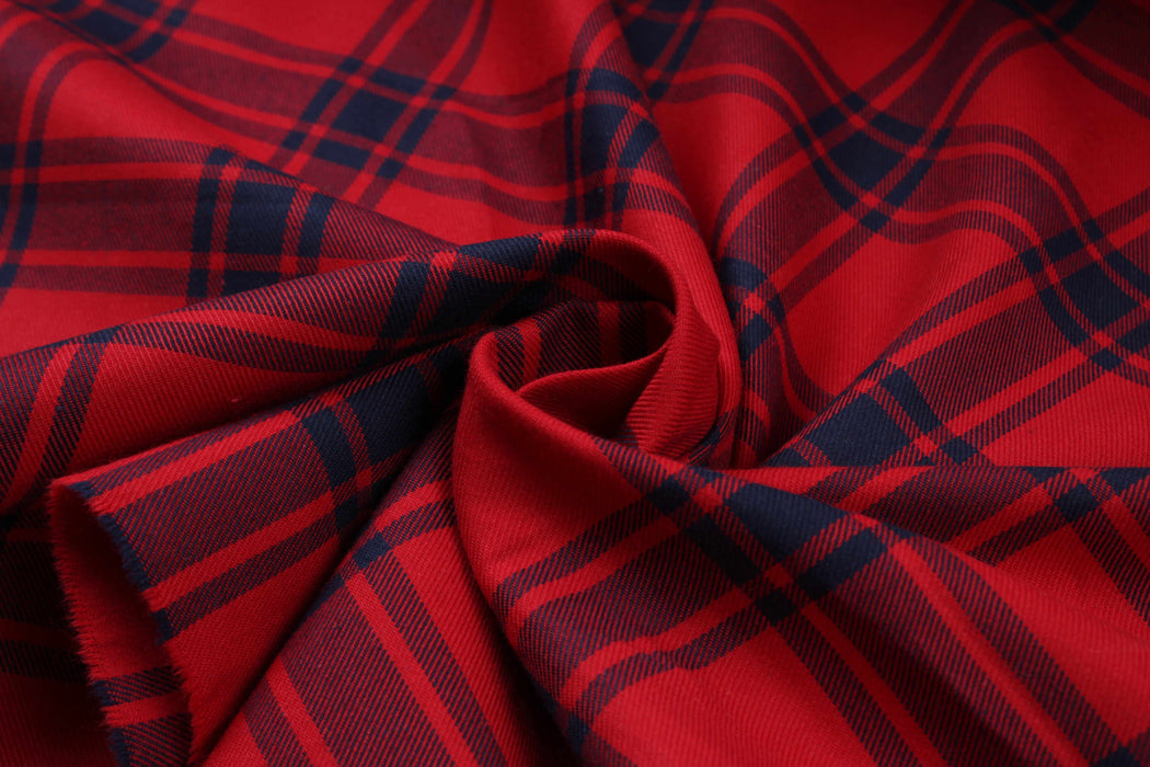 Organic Cotton Brushed Flannel for Shirts - Checks-Fabric-FabricSight