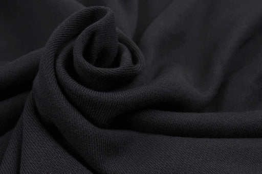 Organic Cotton Fleece, Soft touch - Black-Fabric-FabricSight