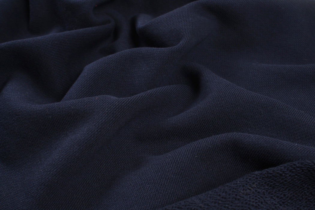 Organic Cotton Fleece, Soft touch - Navy-Fabric-FabricSight