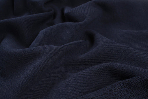 Organic Cotton Fleece, Soft touch - Navy-Fabric-FabricSight