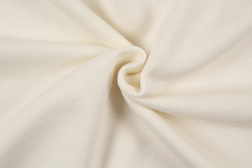 Organic Cotton Fleece, Soft touch - Off-white-Fabric-FabricSight