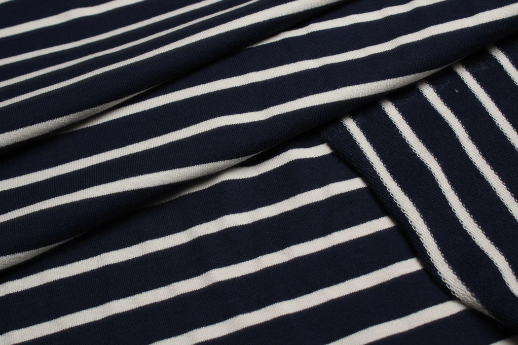 Organic Cotton French Terry - Stripes-Fabric-FabricSight