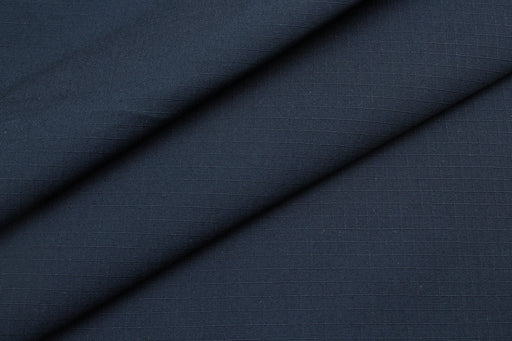 Organic Cotton Stretch Ripstop Fabric for Jackets and Trousers - Navy Remnant-Remnant-FabricSight