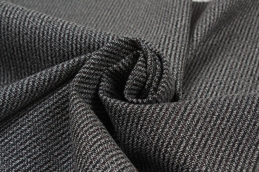 Pinstripes Tweed for Jackets and Bottoms - Wool and Cotton Blend-Fabric-FabricSight