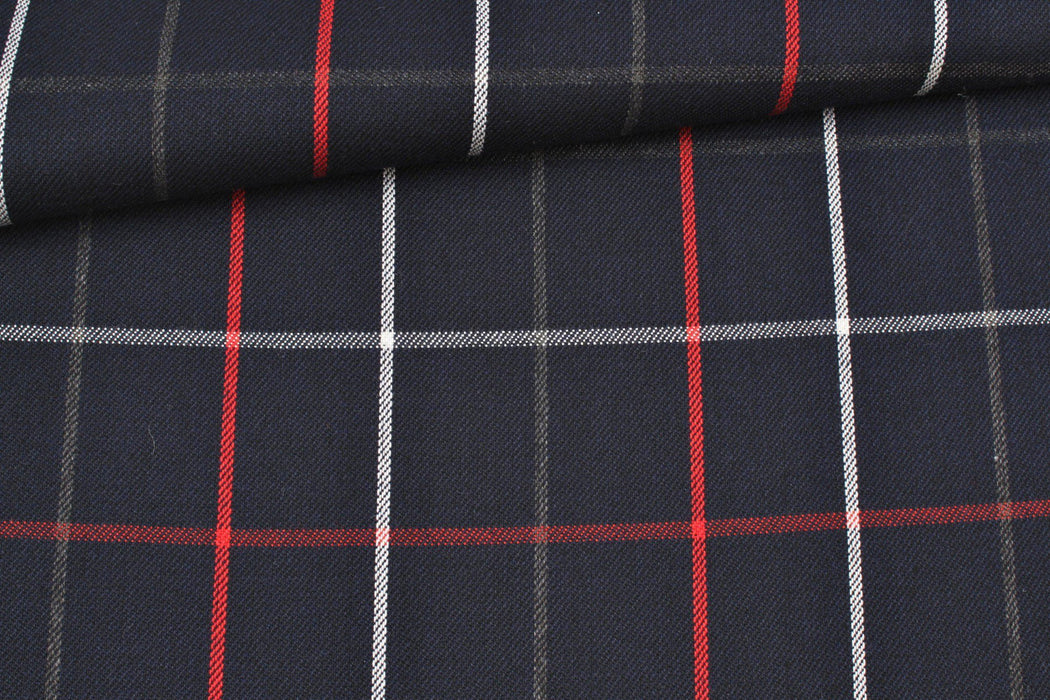 Poly Viscose Double Face - Checks-Fabric-FabricSight
