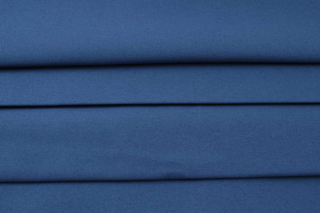 Premium BCI Cotton Twill for Trousers - Blue (Remnant)-Remnant-FabricSight