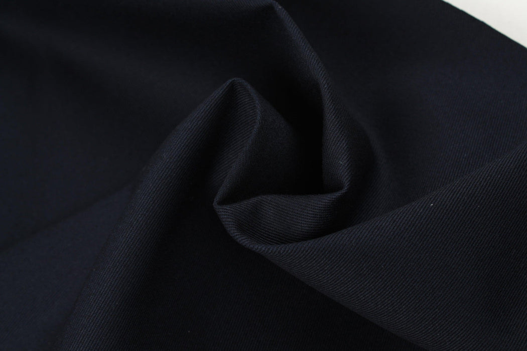 Premium BCI Cotton Twill for Trousers - Navy (1Mt Remnant)-Remnant-FabricSight