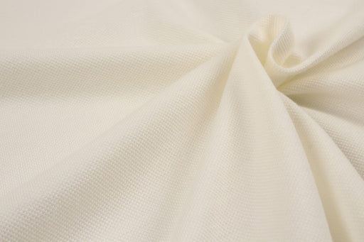 Premium Cotton Piquet - Off-White-Fabric-FabricSight