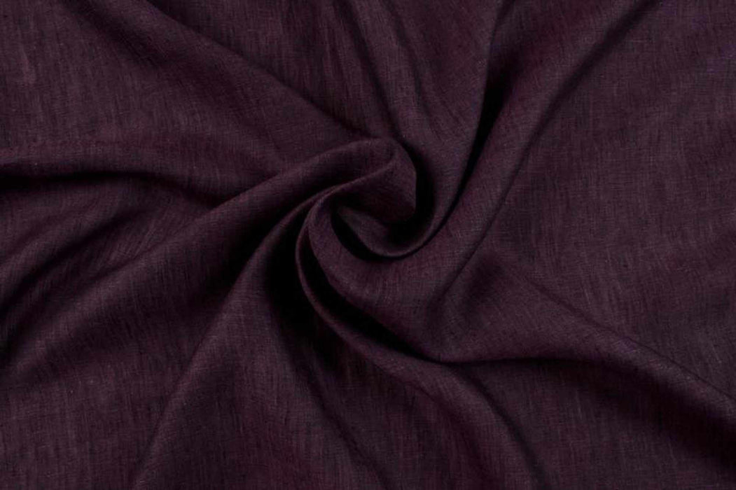 Premium Light-weight Linen - Yarn dyed - Melange Purple/Black-Fabric-FabricSight