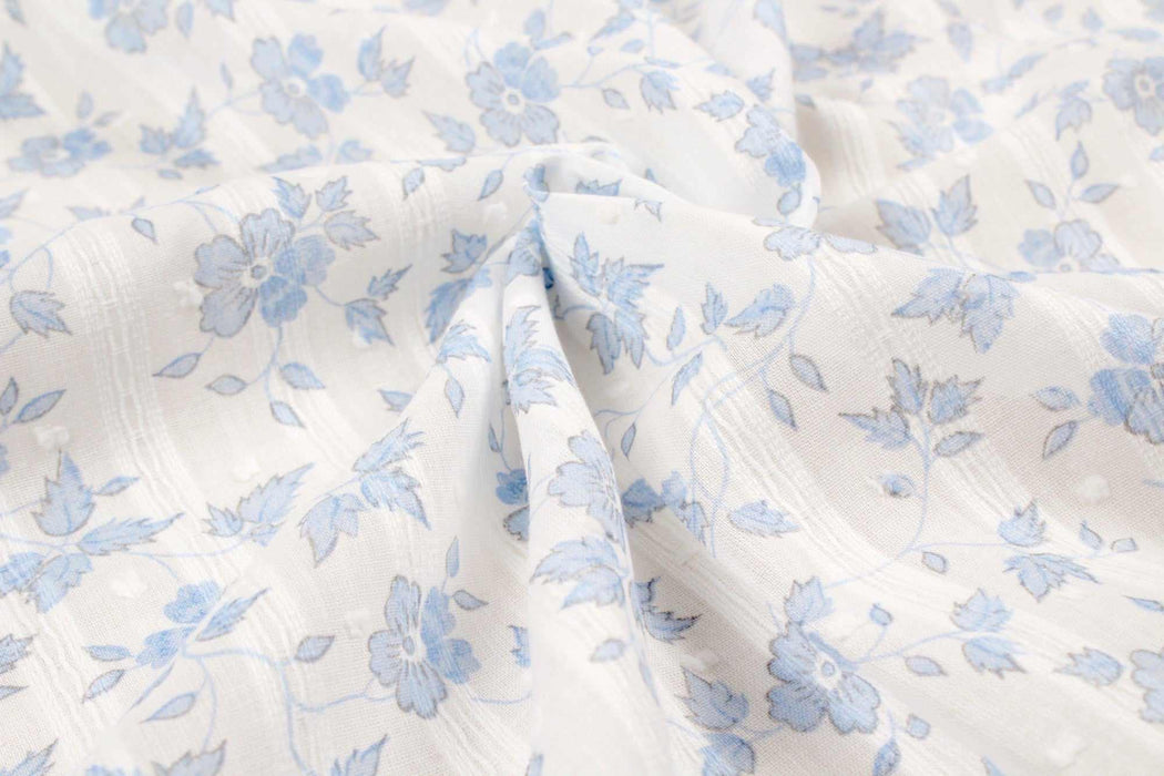 Printed Cotton Fil-Coupé - Floral-Fabric-FabricSight
