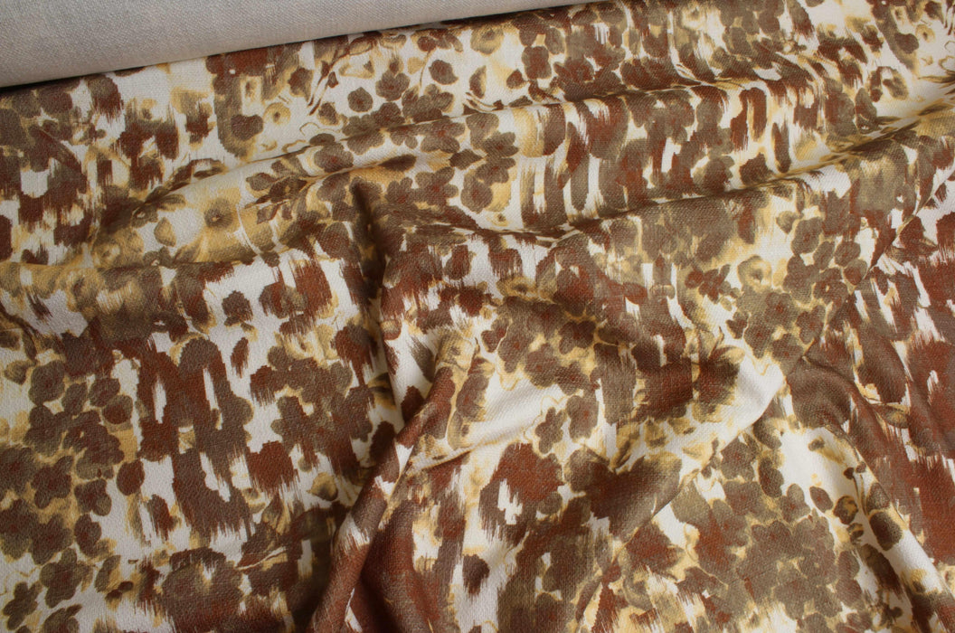 swatch-Printed Cotton-Linen Stretch Canvas – Floral Watercolor-Fabric-FabricSight