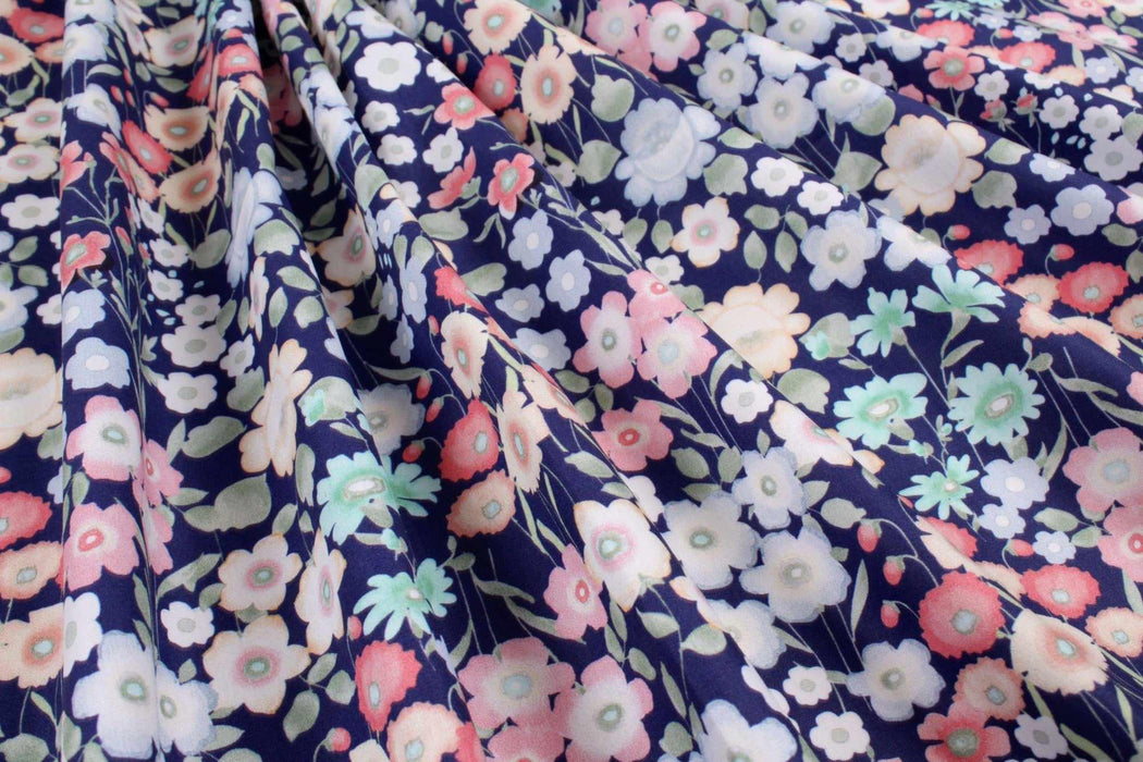Printed Cotton Satin - Floral-Fabric-FabricSight