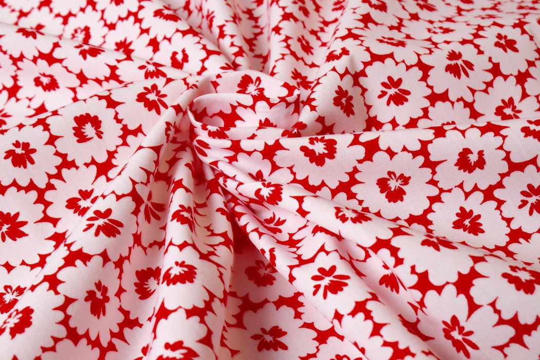 Printed Cotton Satin - Floral-Fabric-FabricSight