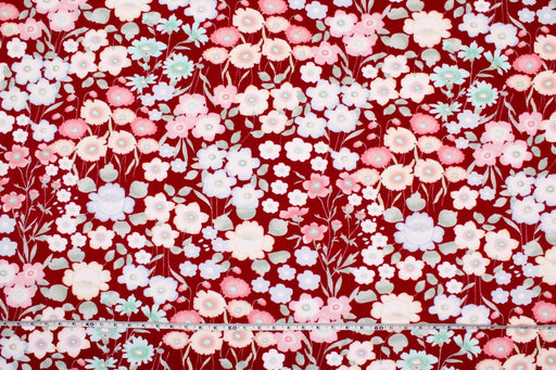 Printed Cotton Satin - Floral-Fabric-FabricSight
